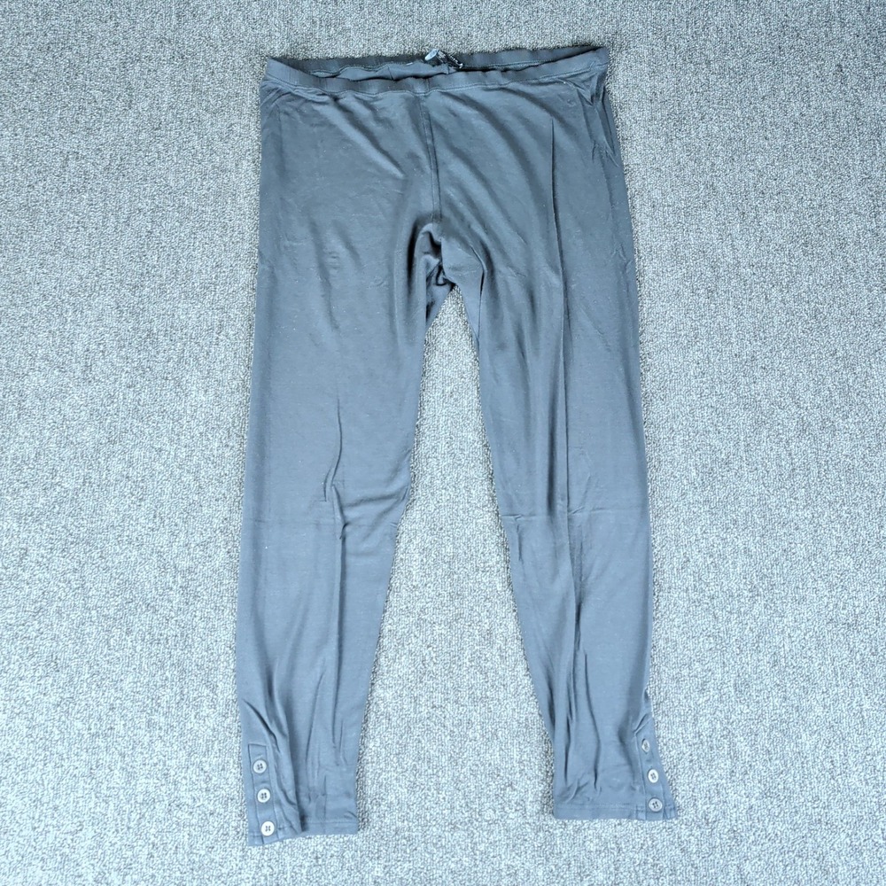 Eileen Fisher Leggings Size M Womens Gray Rayon Blend Button Ankle Slim Pants — photo 2